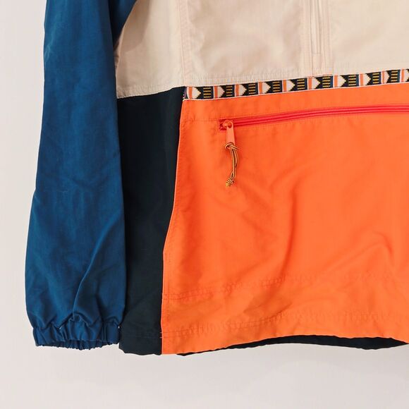 NWT LL Bean Mens Medium Mountain Anorak Jacket Classic Aztec 1/2 Zip Hooded NEW - Picture 8 of 13